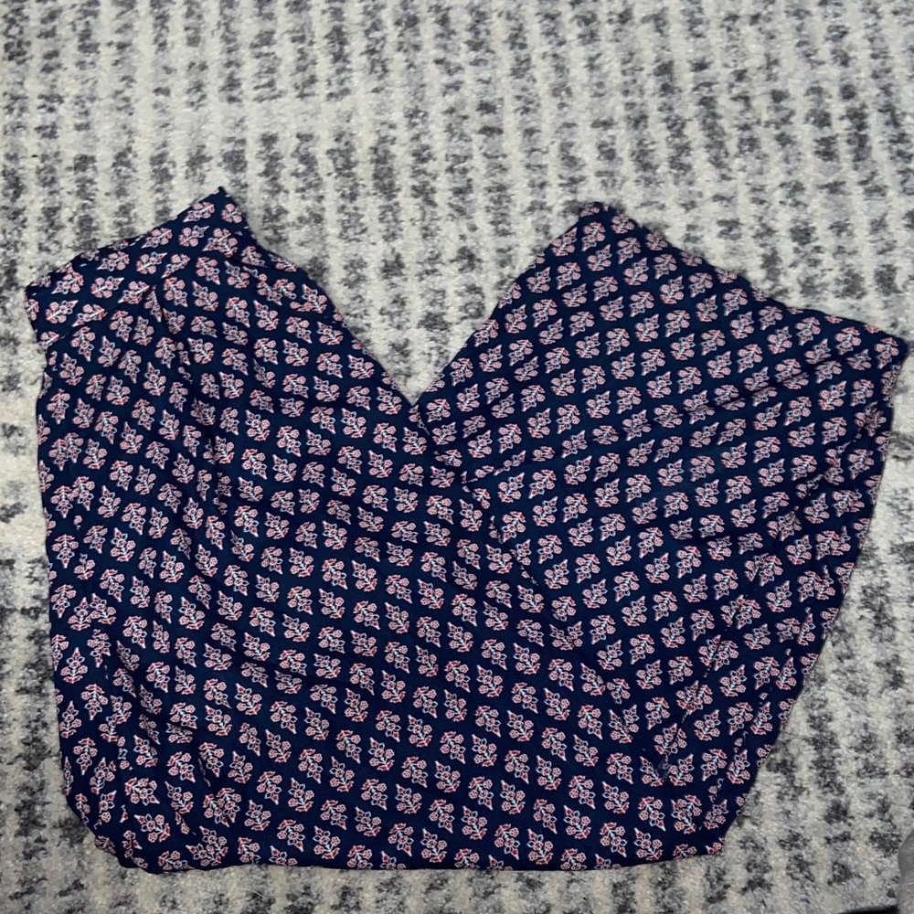 Band of Gypsies Navy and Red Wide Leg Pants size medium